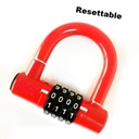 Re-Settable Combination Padlock - RED