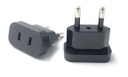 Reis stekker - USA to EU travel adaptor - Black