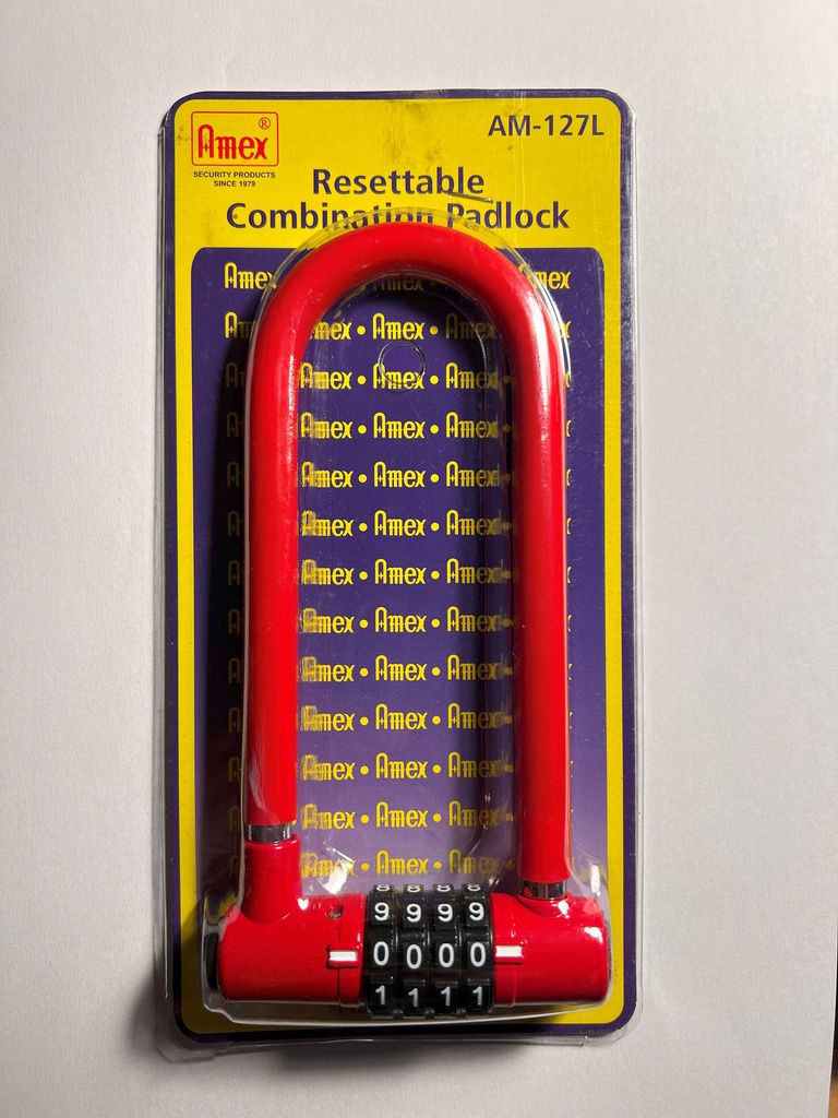 Re-Settable Combination Padlock - RED