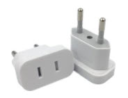 Reis stekker - USA to EU travel adaptor - White